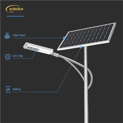 LED-straatverlichting met lithiumbatterij straatlantaarn op zonne-energie