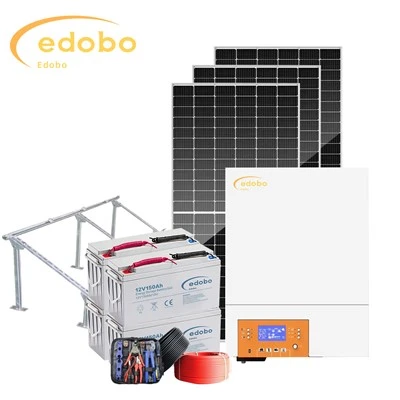 10 kW off-grid zonnestelsel met batterijen