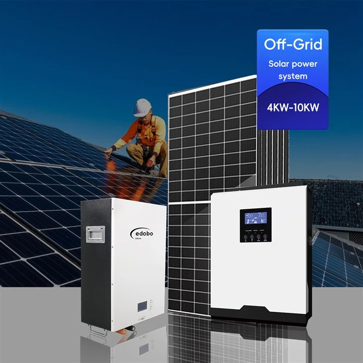 Zonne -energiesysteem met zonne -omvormer op off grid